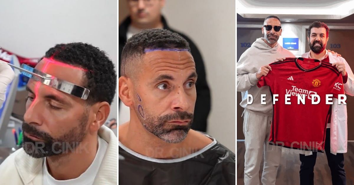 Pictures from Rio Ferdinand's TikTok video